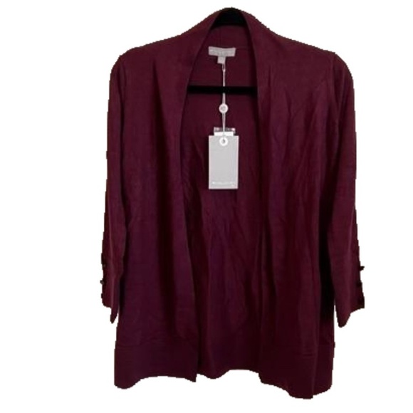 Brand New With Tags Evolution Maroon Open Cardigan XS - Picture 1 of 6